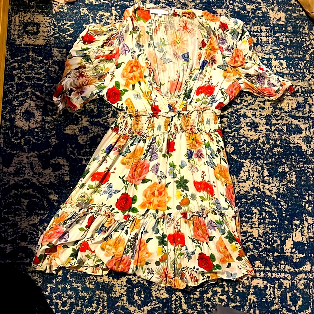 Floral dress circle skirt dress